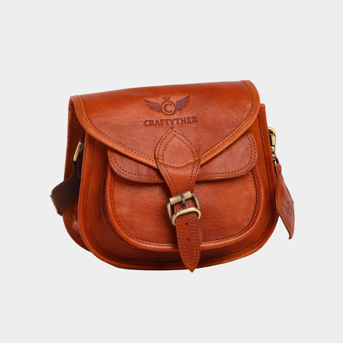 Chiara Vintage Leather Sling Cum Crossbody Bag