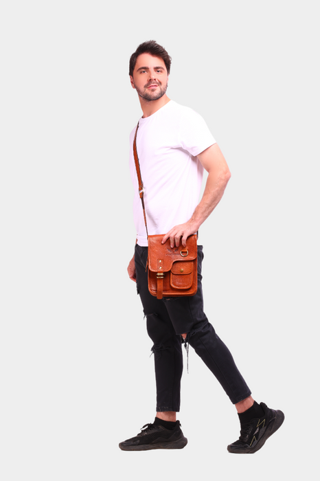 Marty Vintage Leather Sling Cum Crossbody Bag