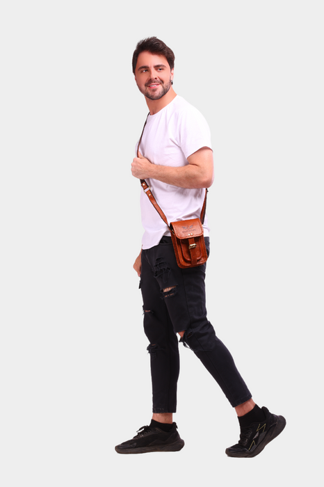 Eddie Leather Sling Cum Crossbody Bag