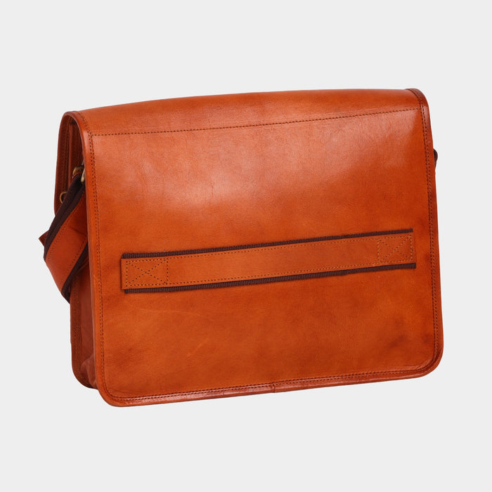 Nicky Vintage Leather Messenger Cum Laptop Bag