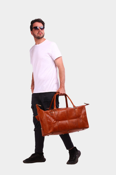 Hilsto Vintage Leather Duffle Bag