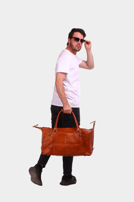 Hilsto Vintage Leather Duffle Bag