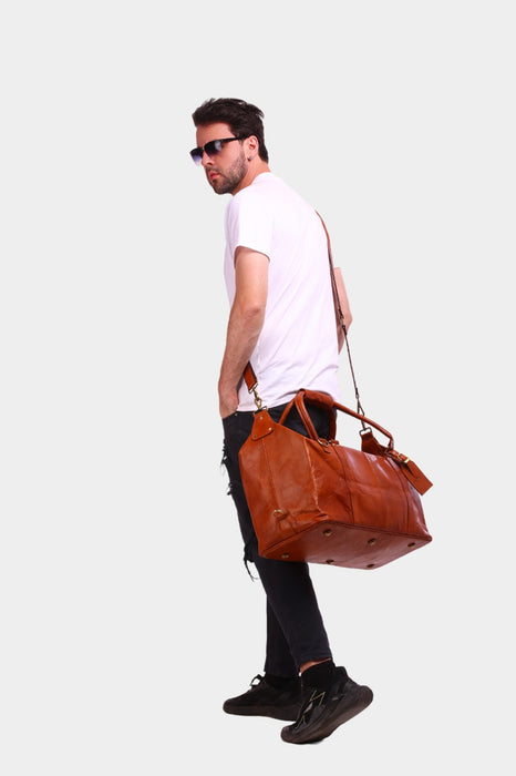 Hilsto Vintage Leather Duffle Bag