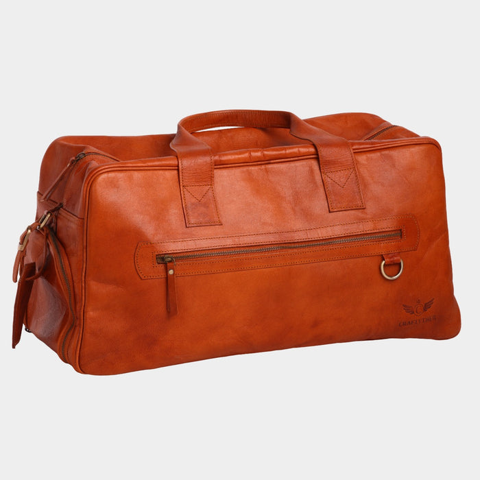 Arena Vintage Leather Duffle Cum Gym Bag