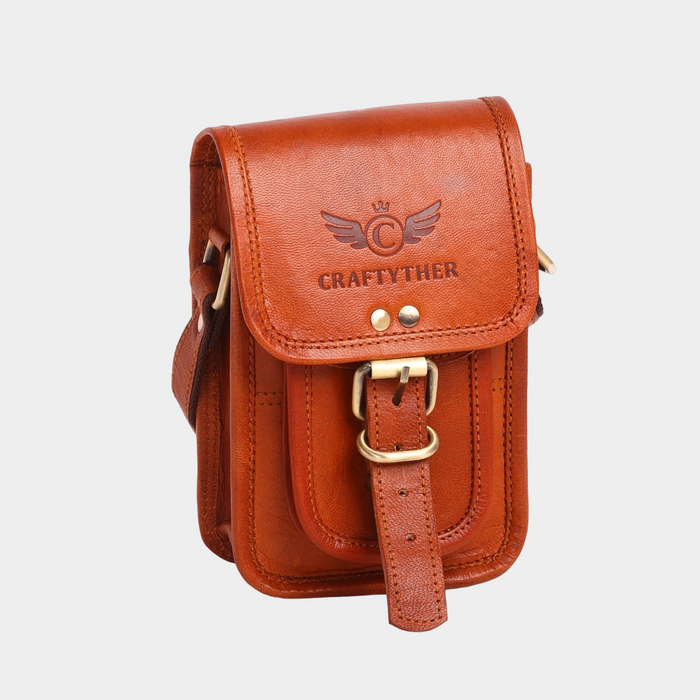 Eddie Leather Sling Cum Crossbody Bag