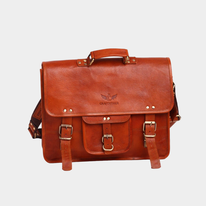 Envoy Leather Messenger Cum Laptop Bag