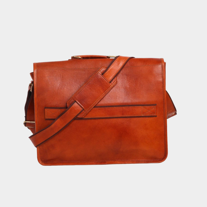 Envoy Leather Messenger Cum Laptop Bag