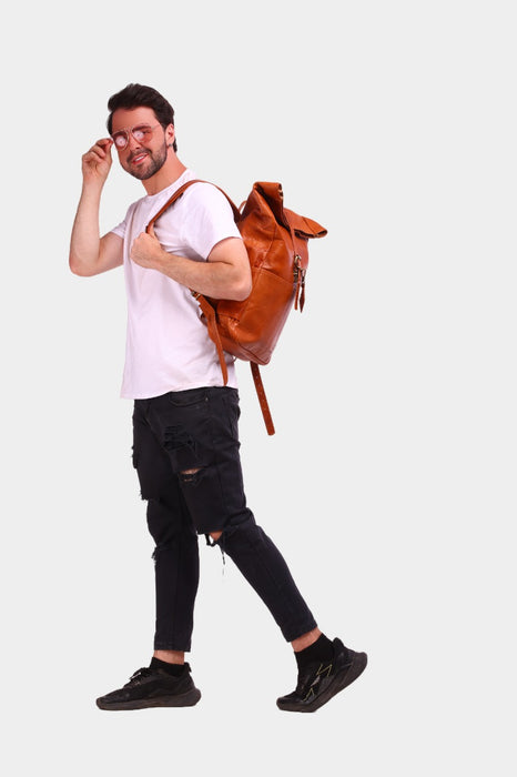 Ashtanno Vintage Leather Backpack