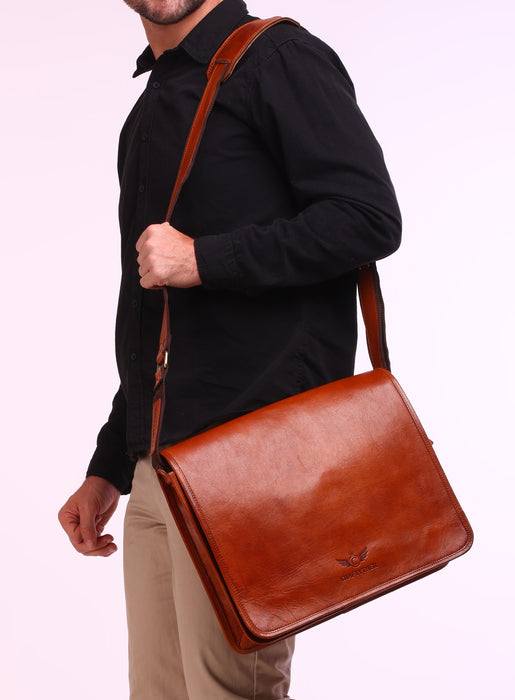 Morgano Leather Sling Cum Crossbody Bag