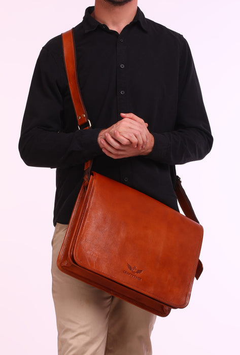 Morgano Leather Sling Cum Crossbody Bag