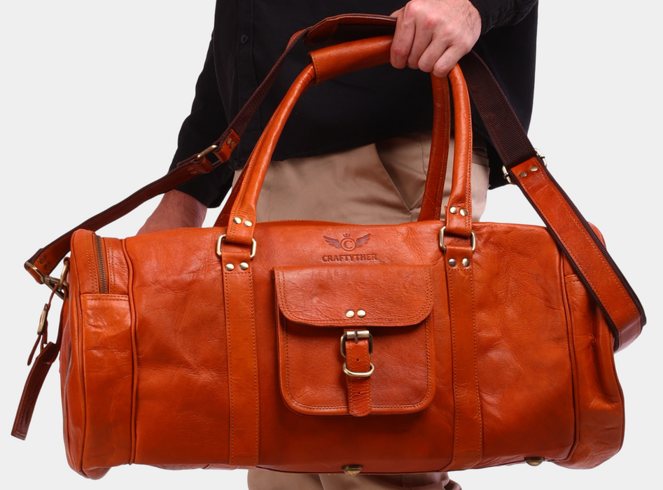 Voyagardo Leather Duffle Bag