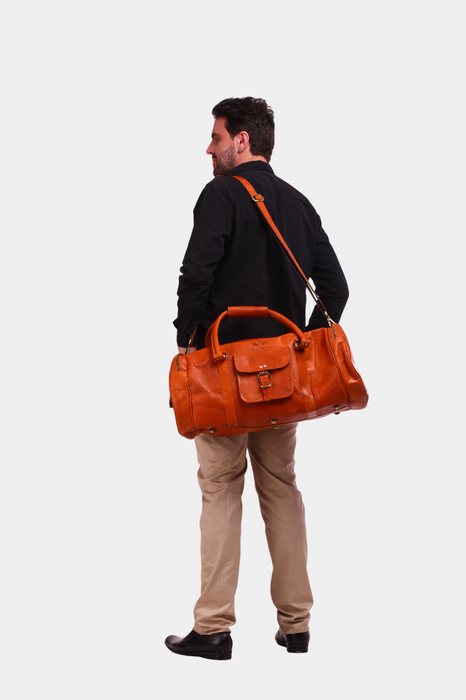 Voyagardo Leather Duffle Bag