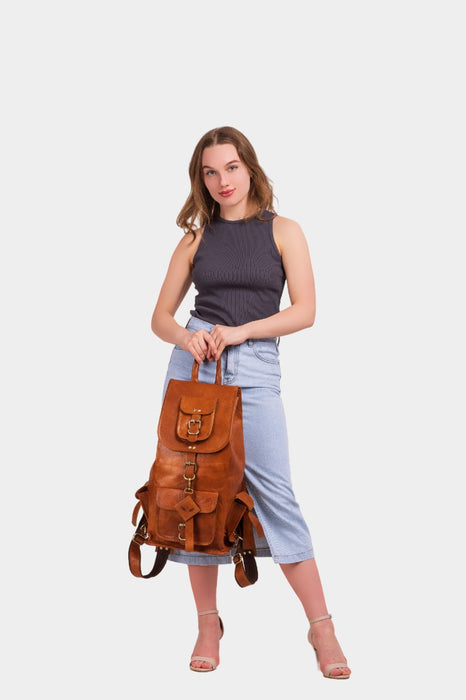 Lucia Vintage Leather Backpack