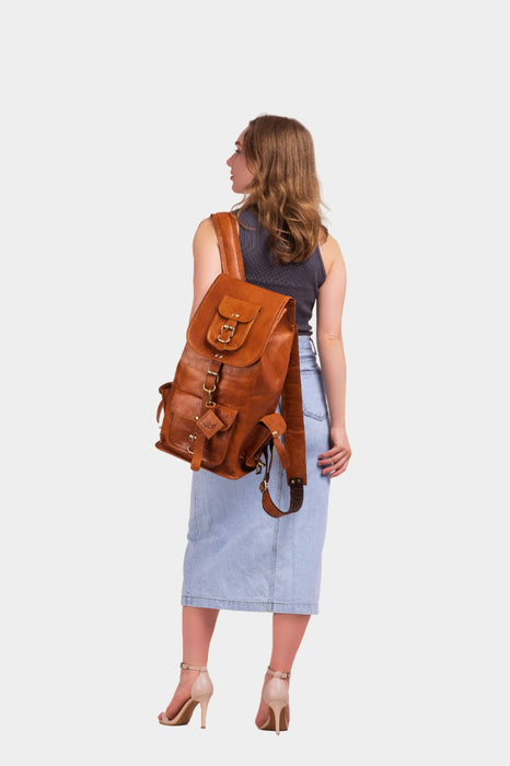 Lucia Vintage Leather Backpack