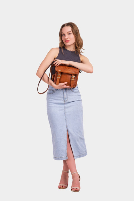 Gene Leather Sling Cum Crossbody Bag