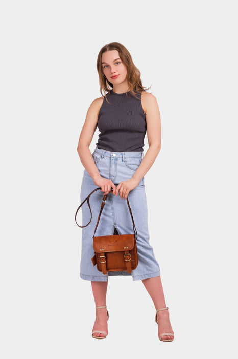 Gene Leather Sling Cum Crossbody Bag