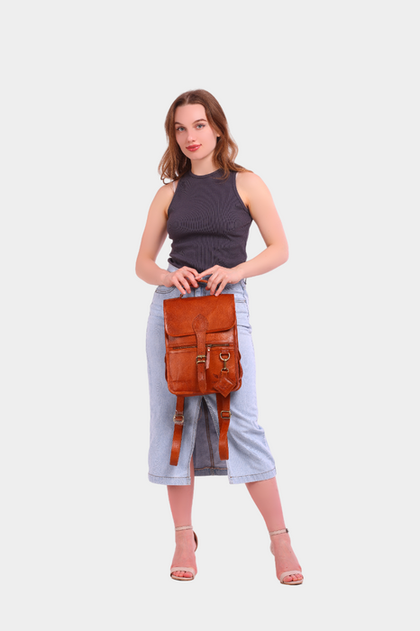 Shannon Leather Backpack Cum Messenger Bag