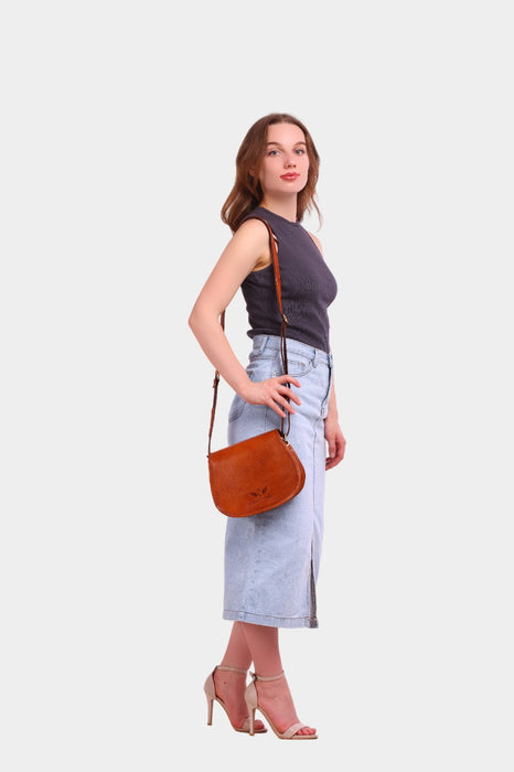 Francesca Leather Sling Cum Crossbody Bag