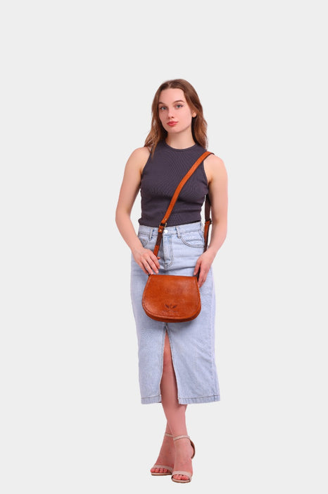 Francesca Leather Sling Cum Crossbody Bag