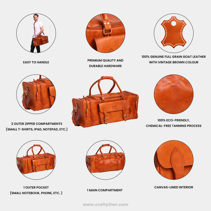 Visito Leather Duffle Bag