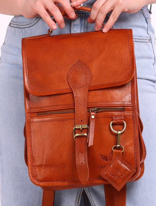 Shannon Leather Backpack Cum Messenger Bag